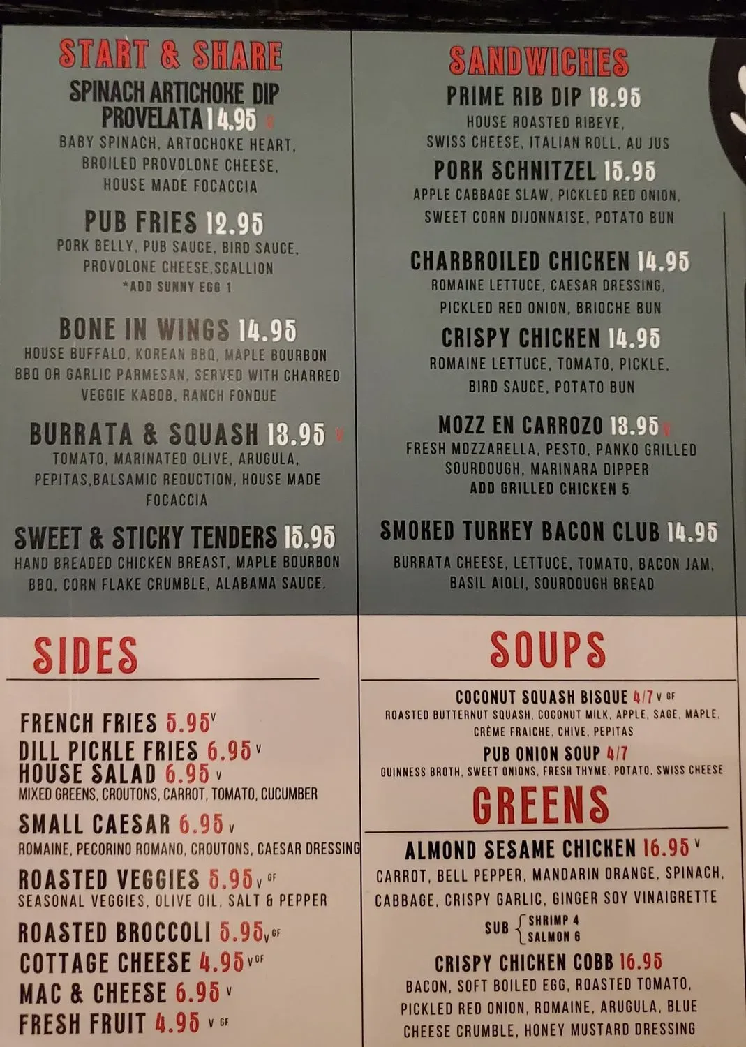 Copper Boar American Pub Menu - Updated October 2025