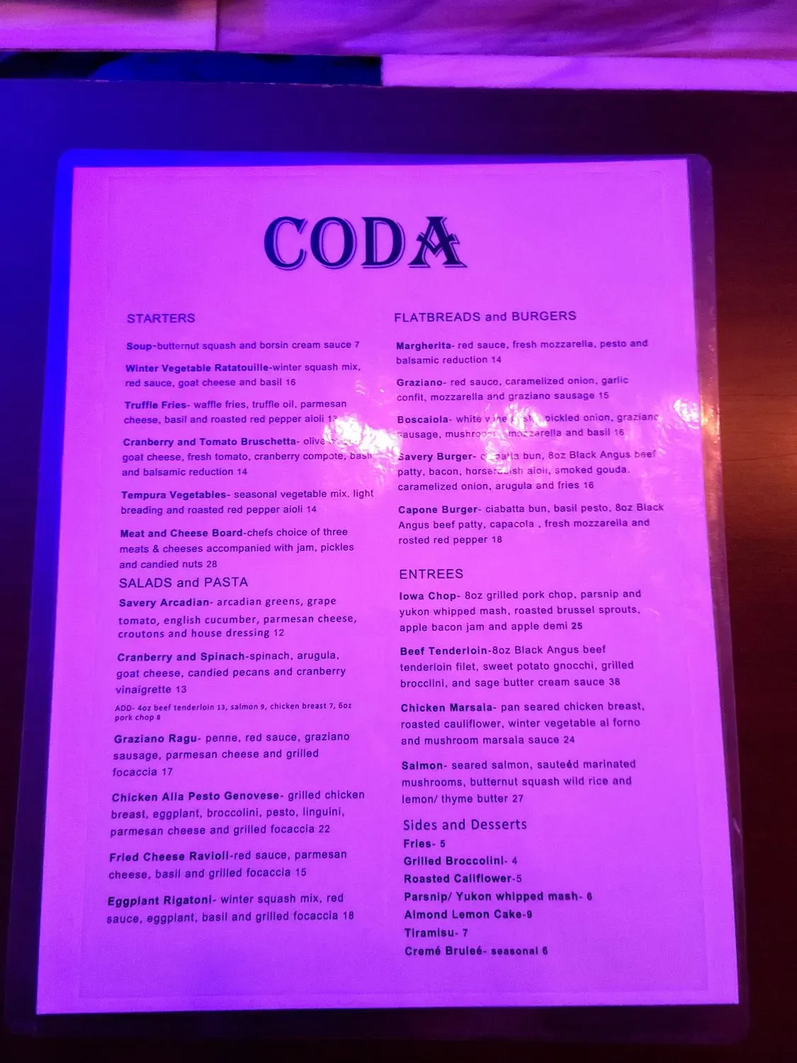 Menu 1