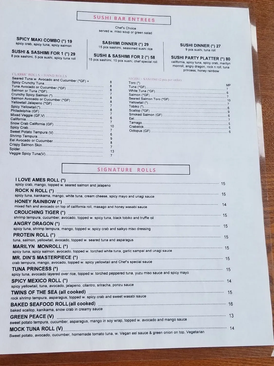 Menu 1