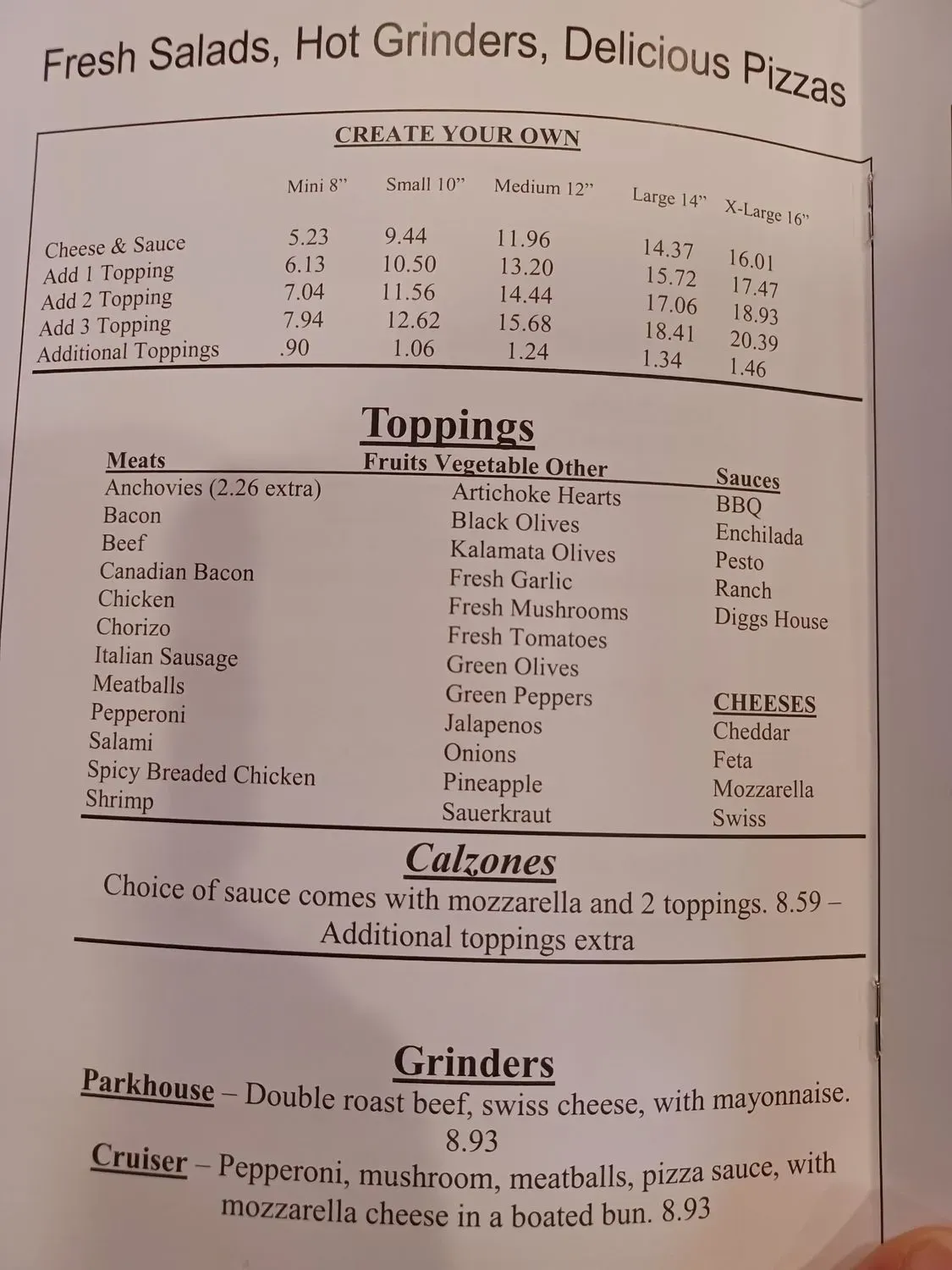 Menu 1