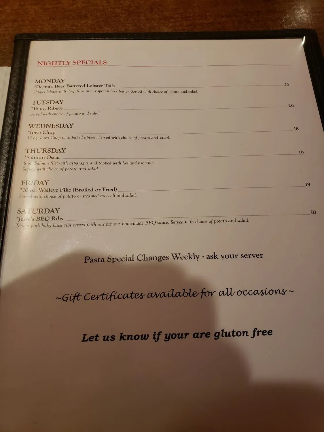 Menu 4