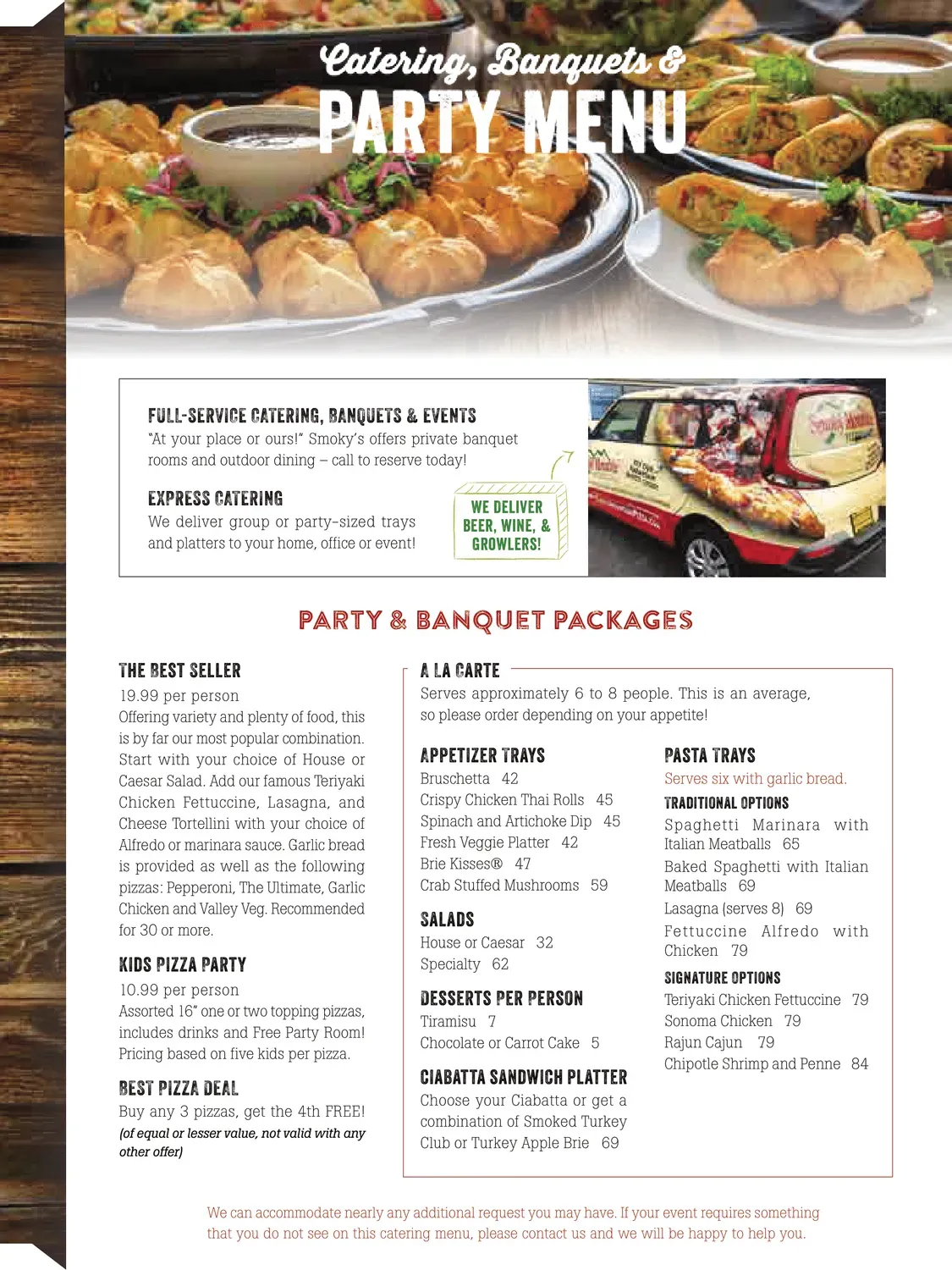 Smoky Mountain Pizzeria Grill Menu - Updated October 2025