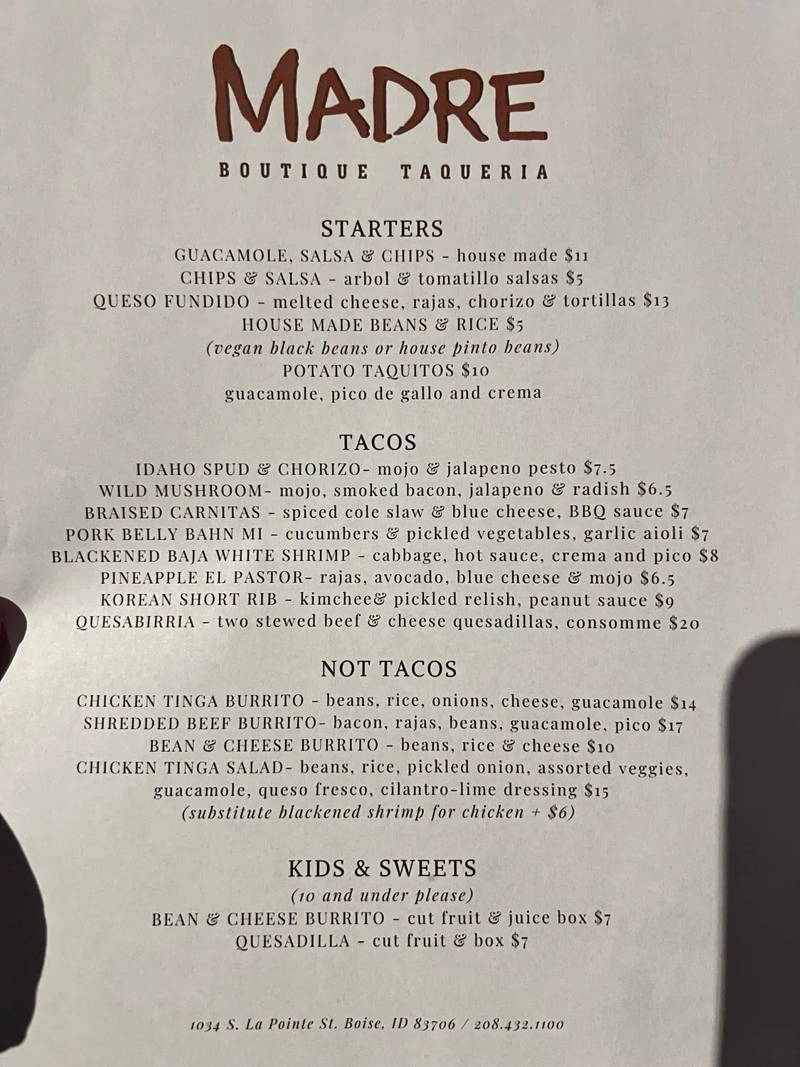 Menu 1