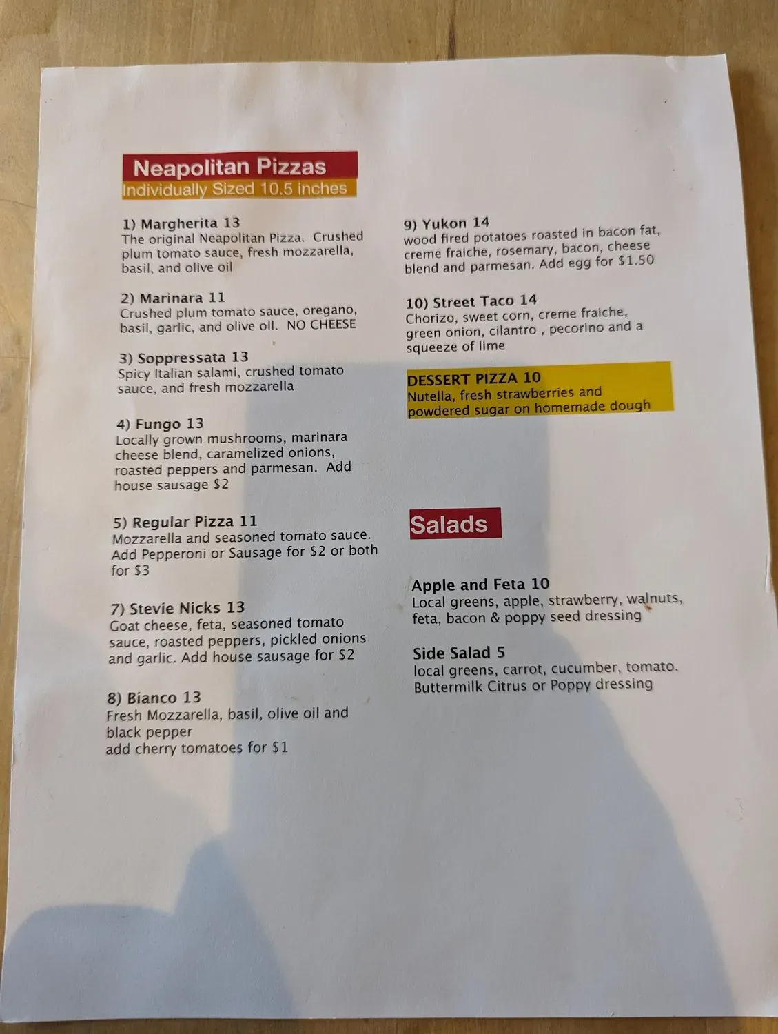 Menu 1