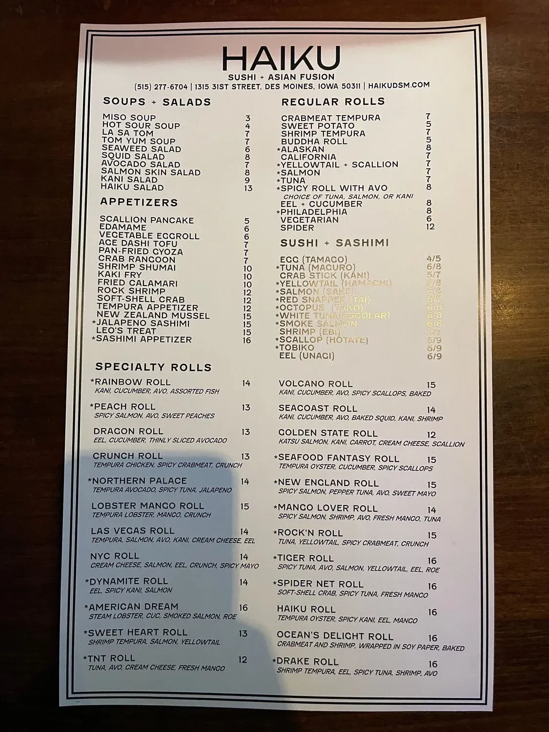 Menu 1