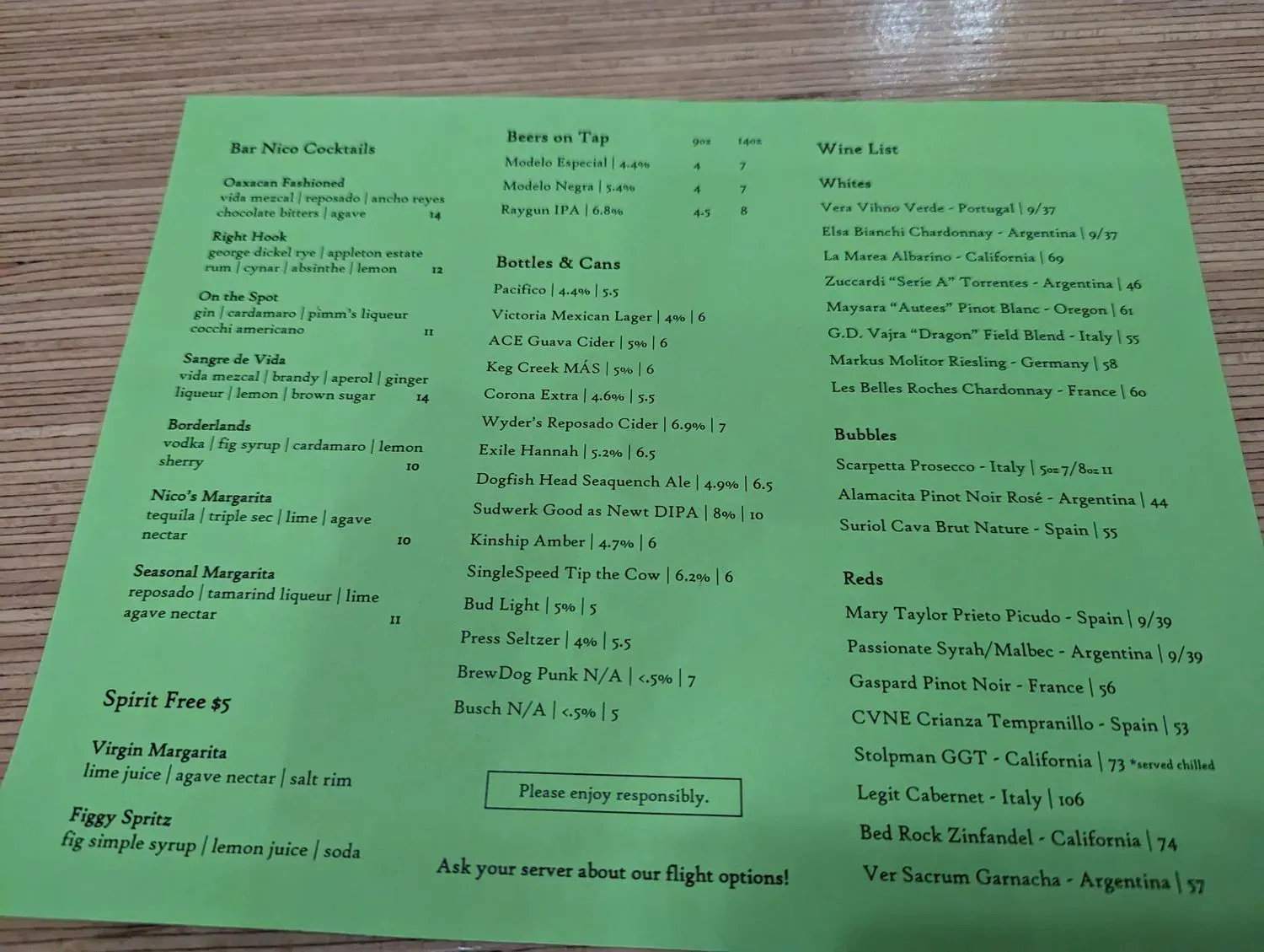 Menu 1