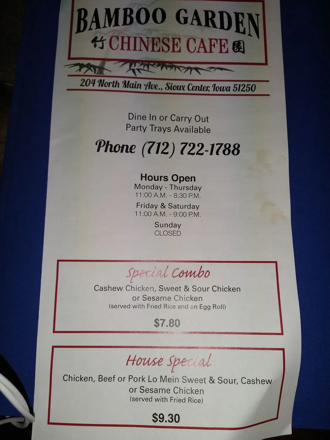 Menu 1