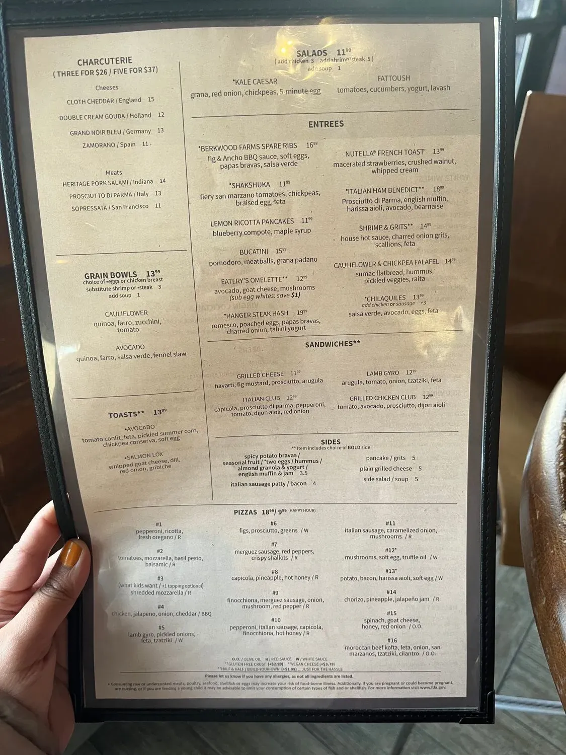 Eatery A Menu - Updated October 2025
