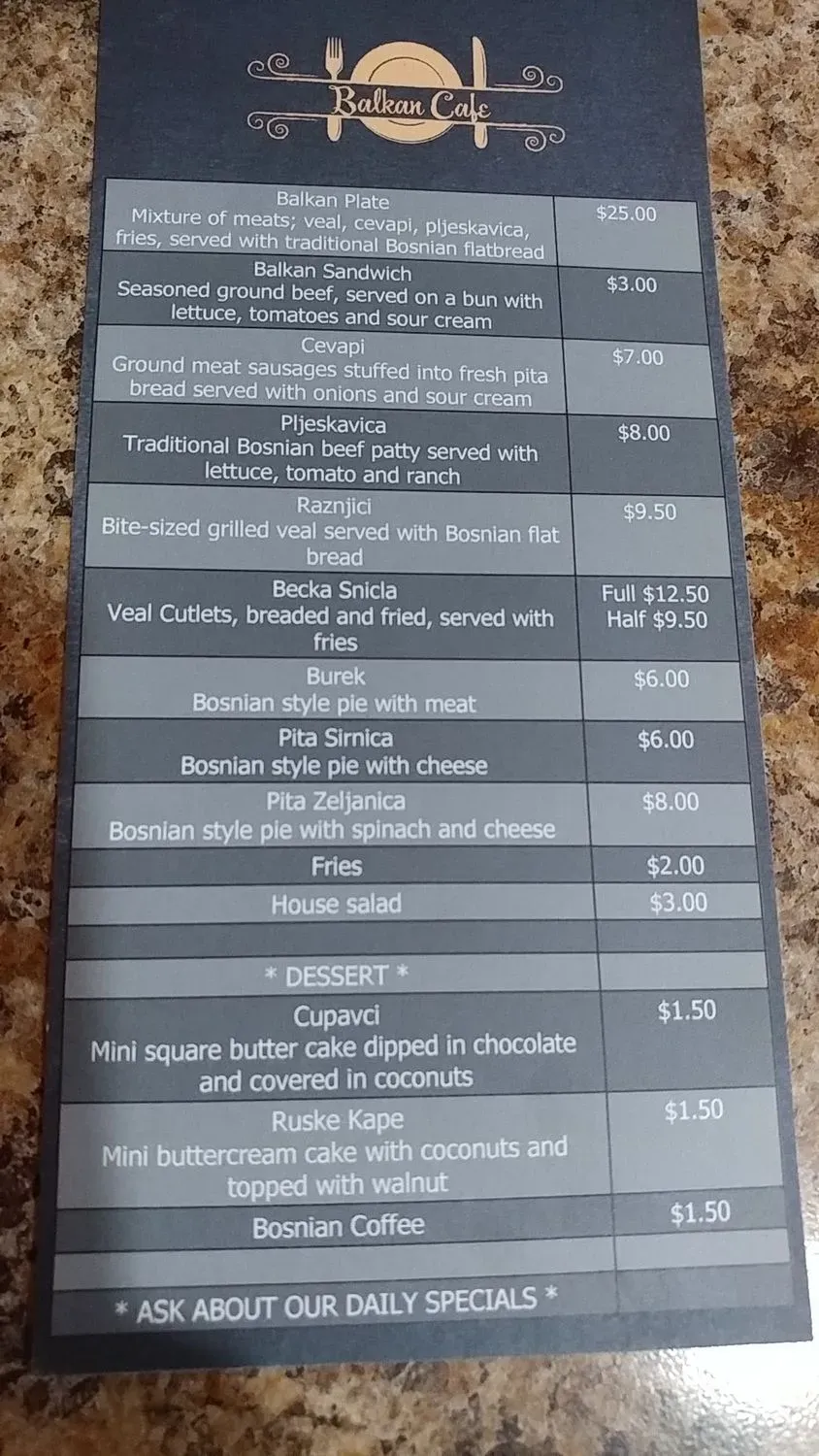 Menu 1