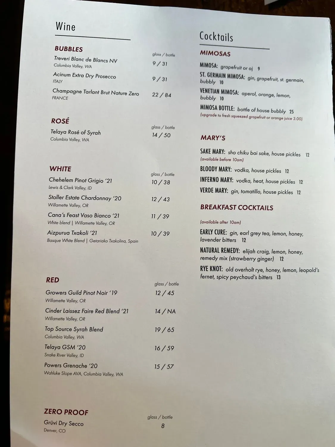 Menu 2