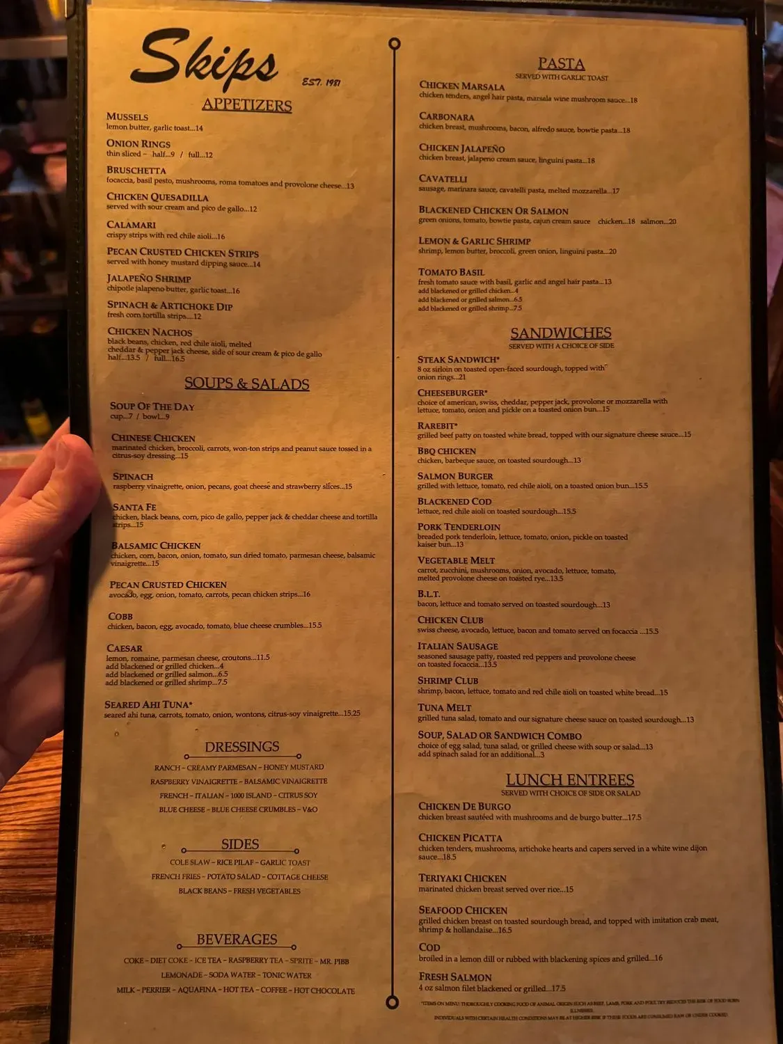 Menu 1