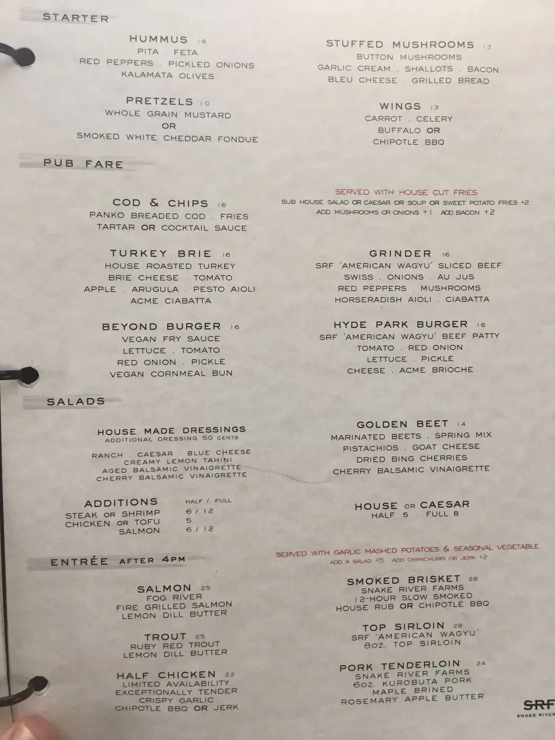 Menu 1