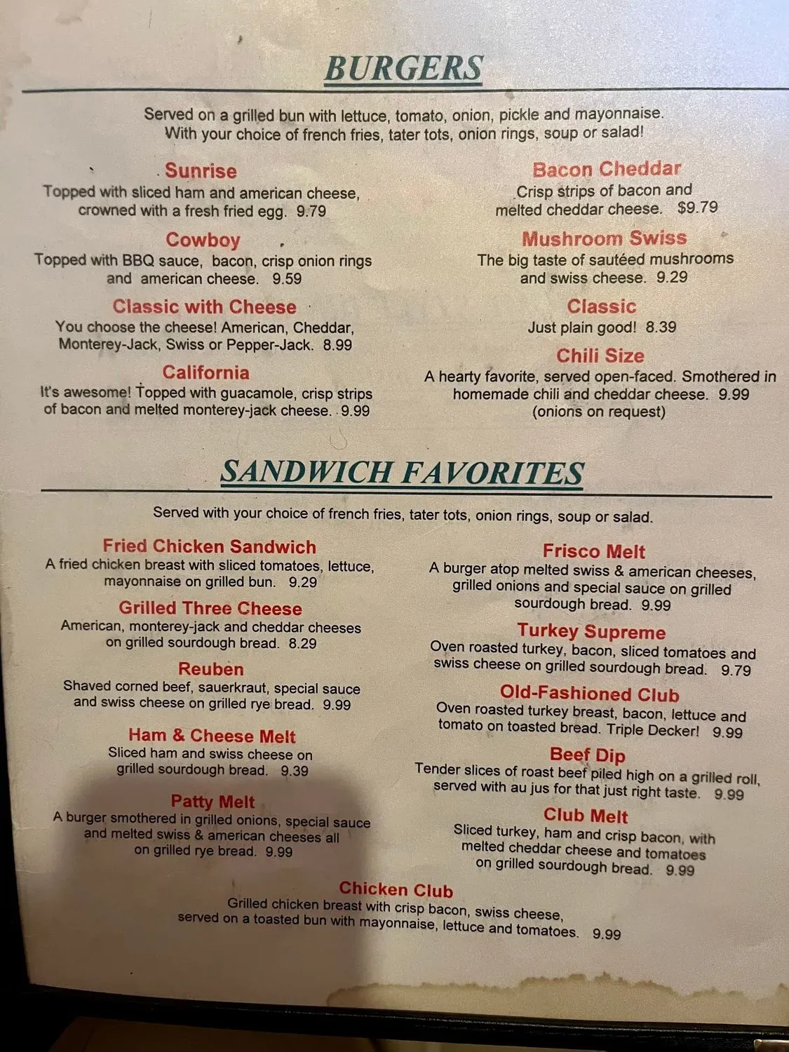 Menu 2