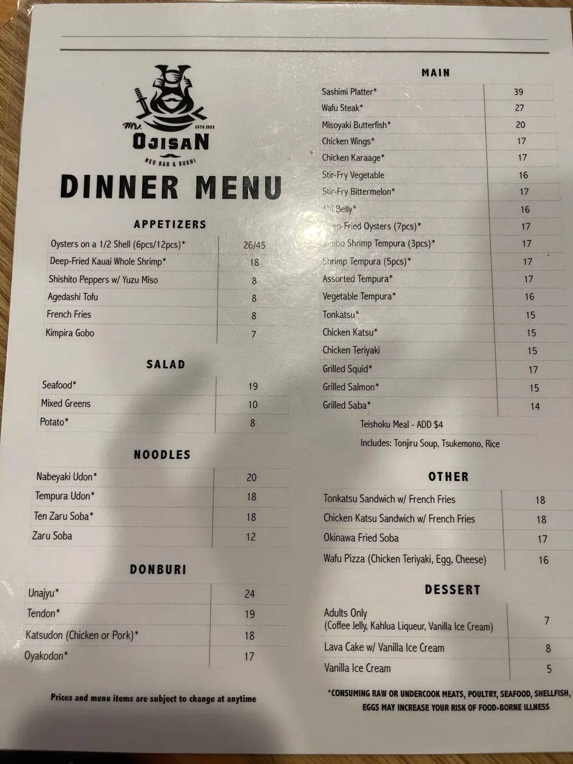 Menu 4