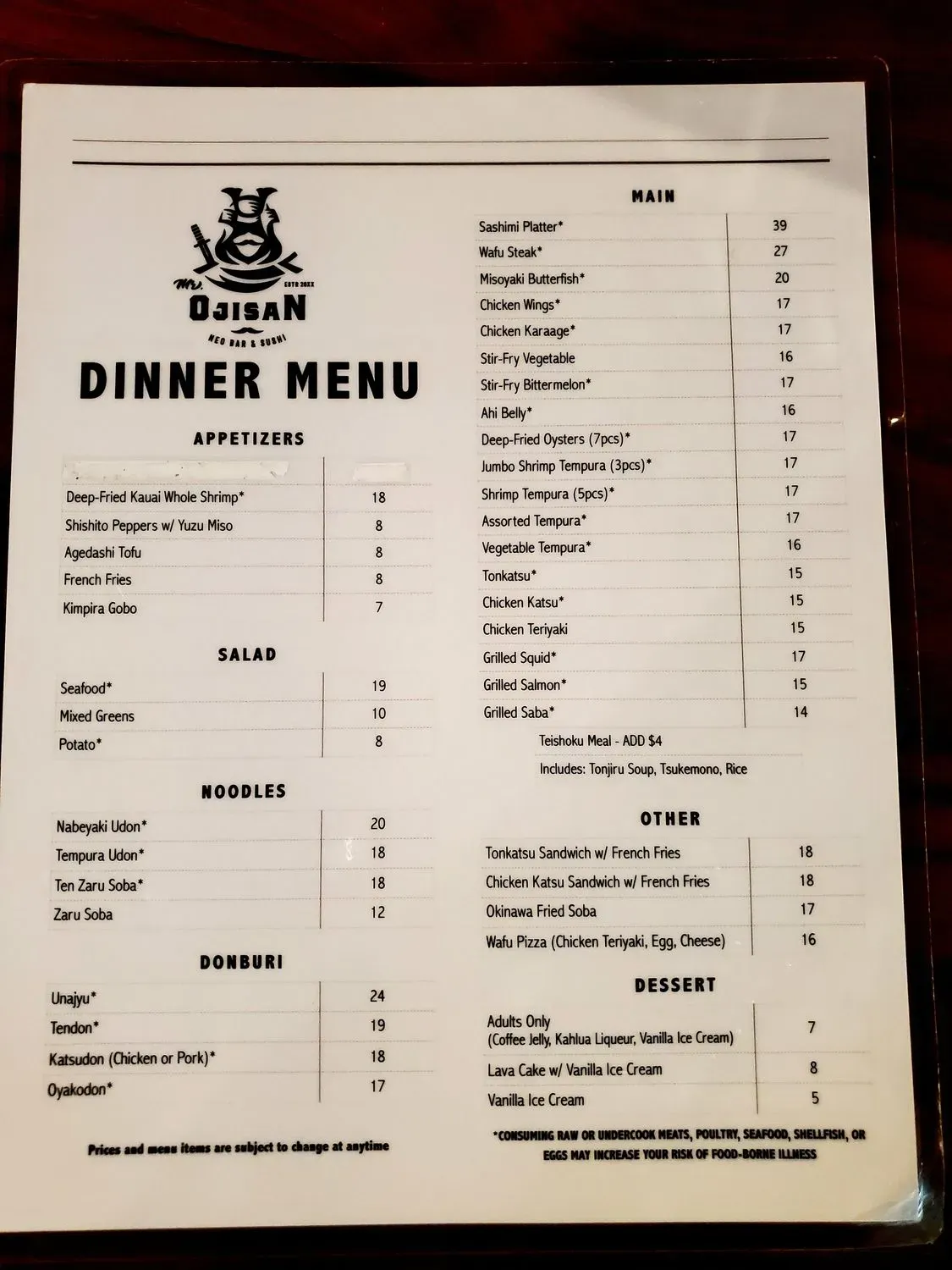 Menu 3