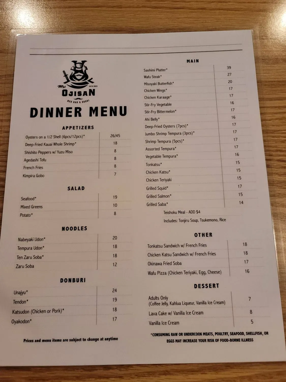 Menu 2