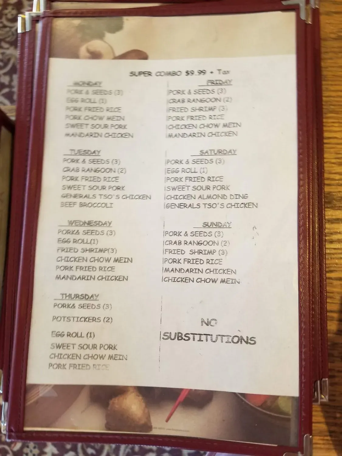 Menu 1