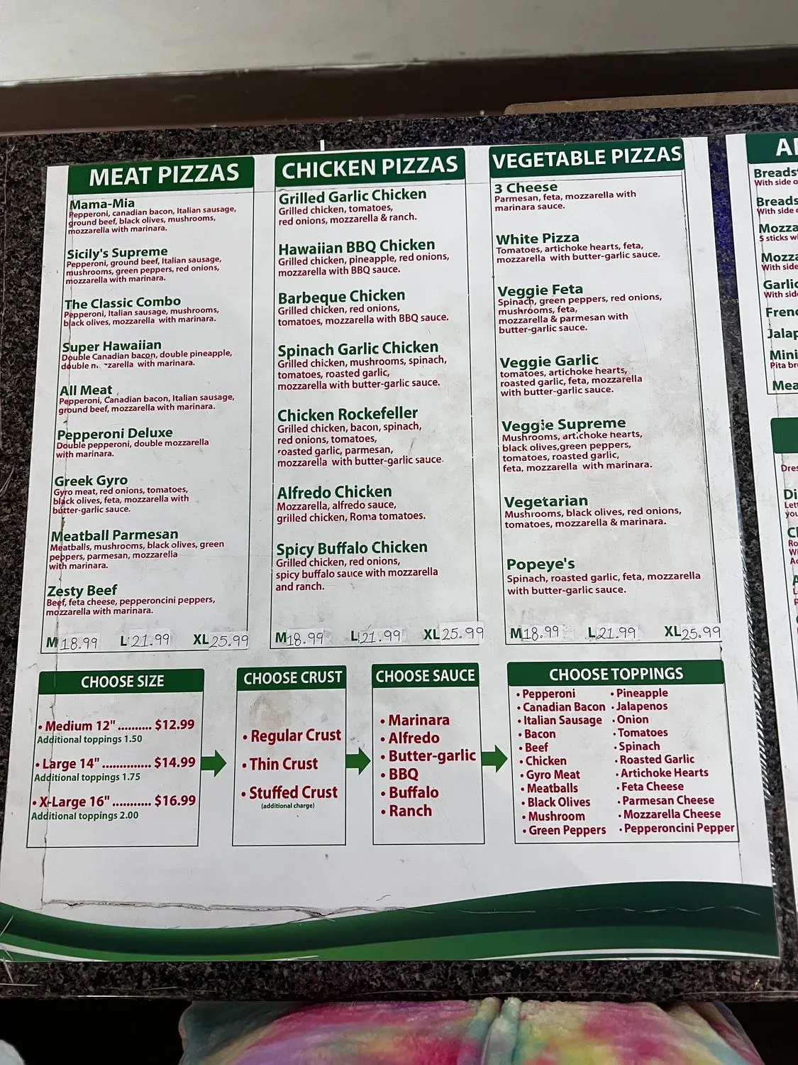 Menu 1