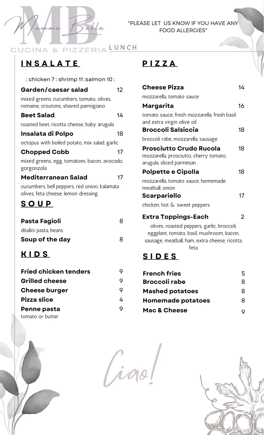 Menu 3