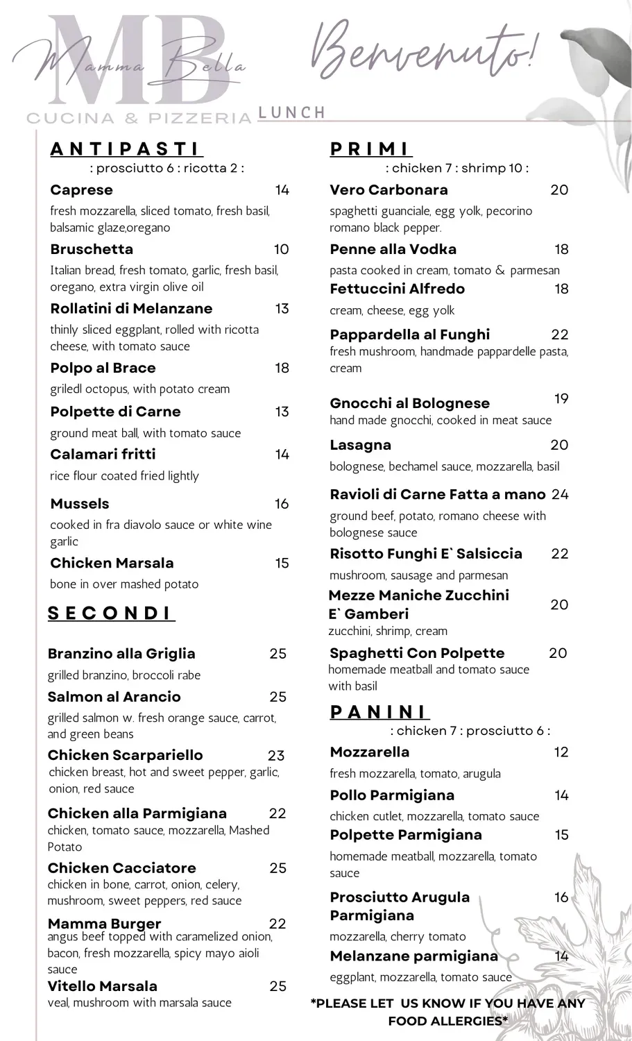 Menu 2