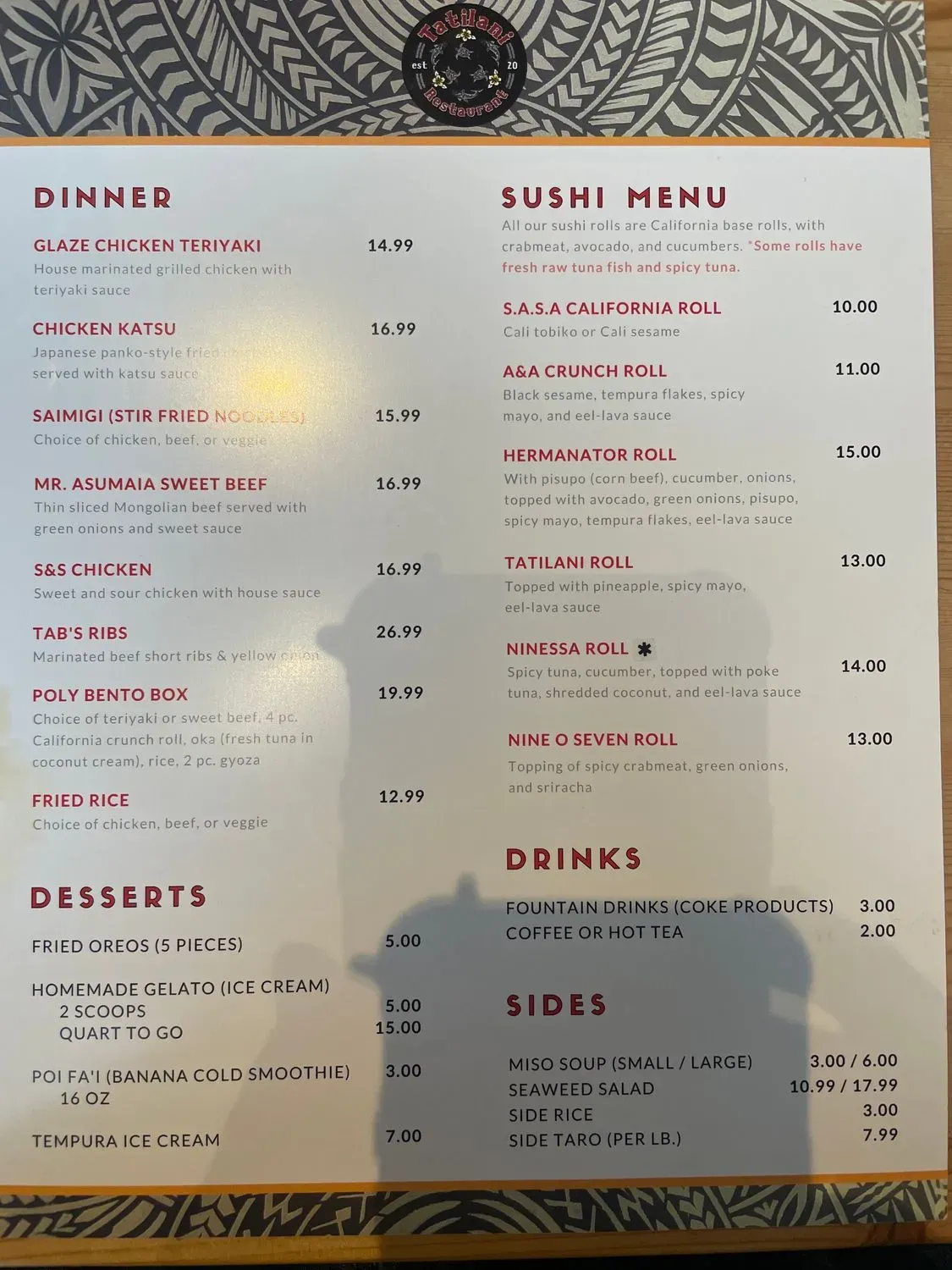 Menu 3