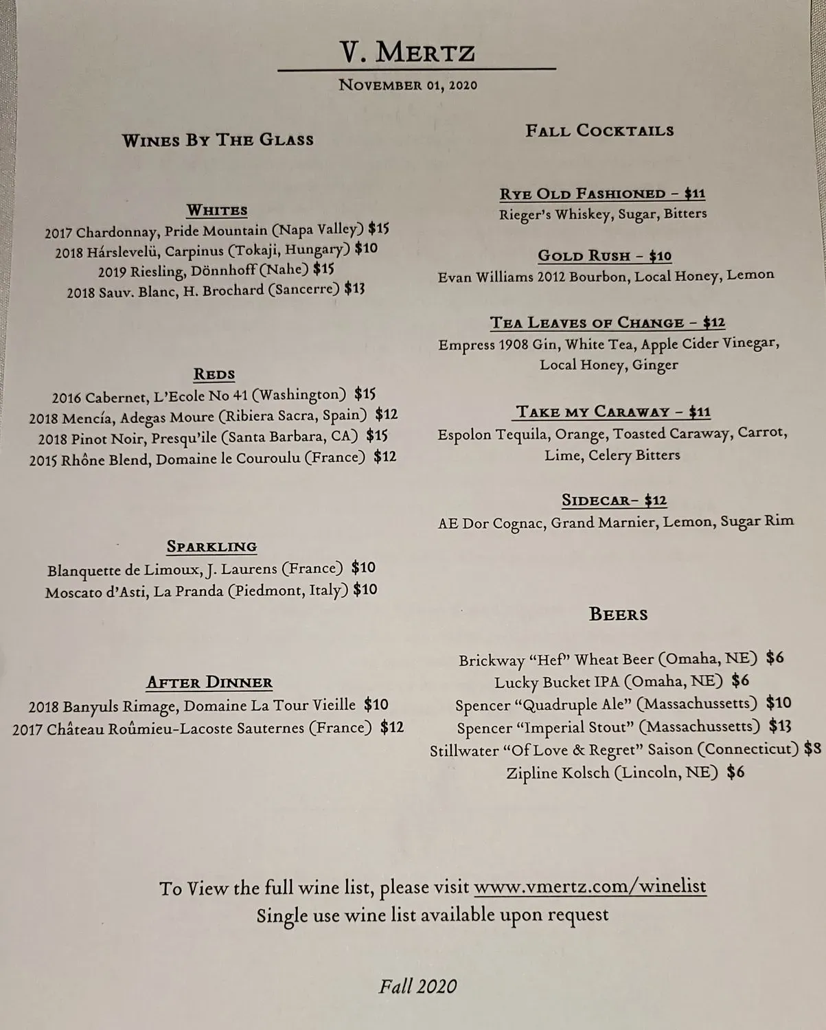 Menu 1