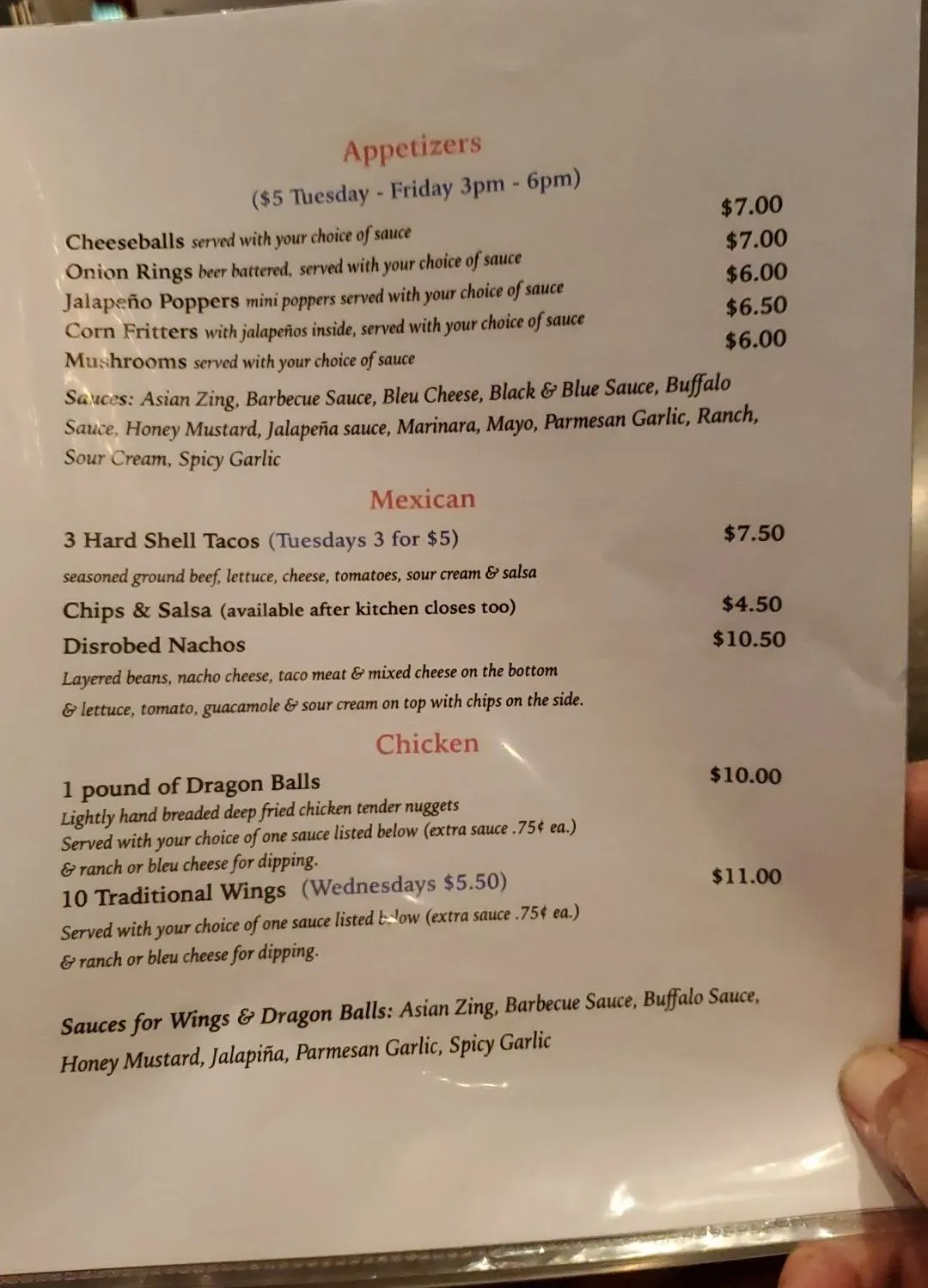 Menu 1