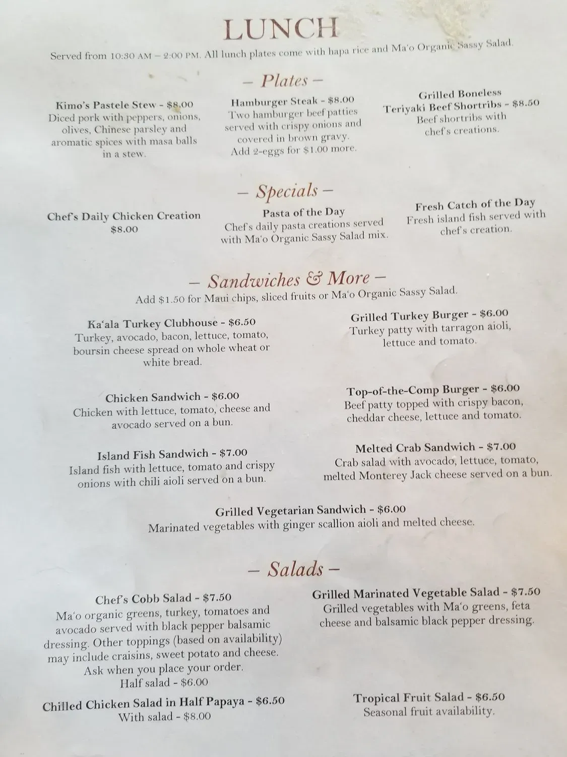 Menu 4