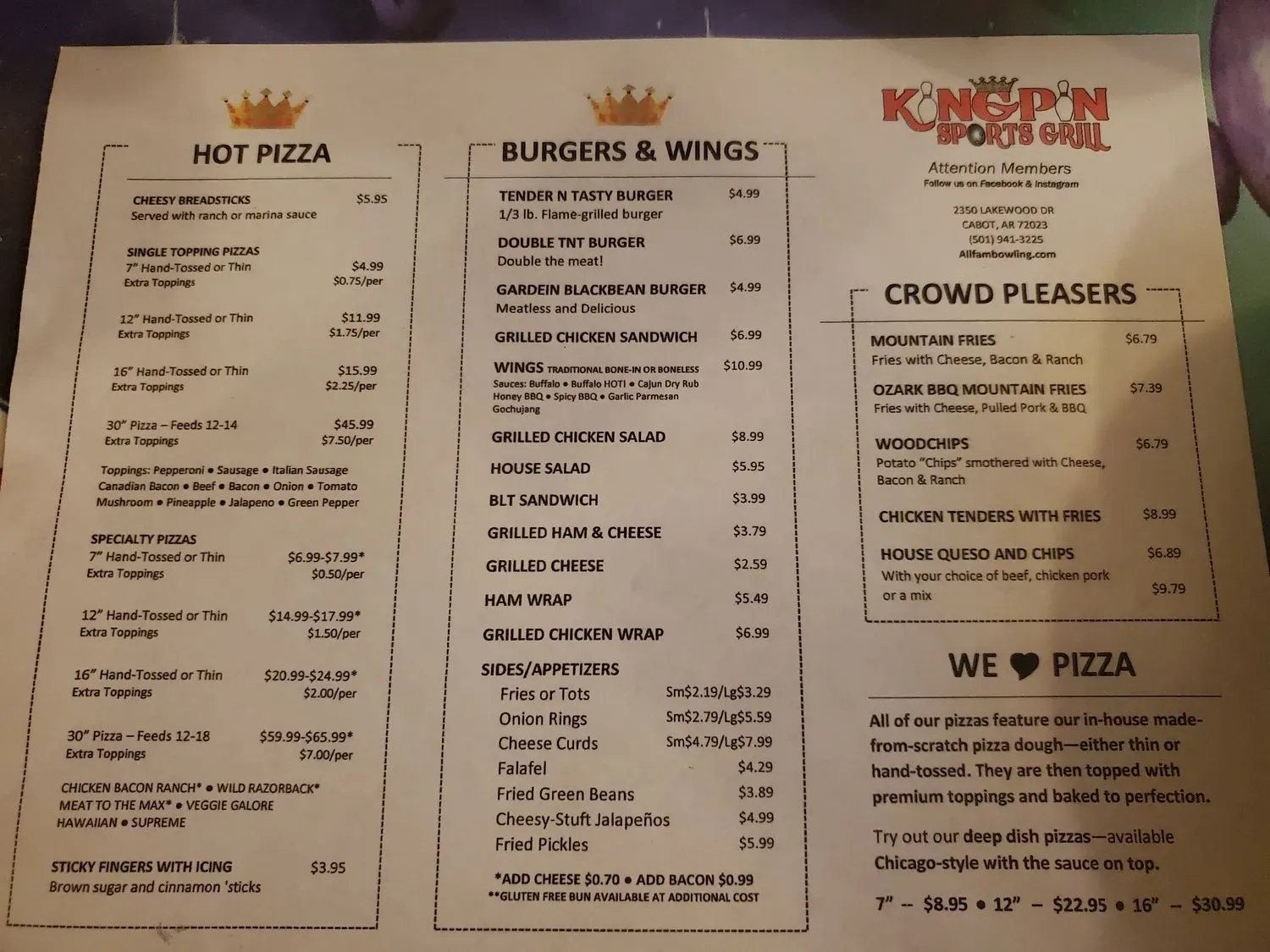 Menu 1