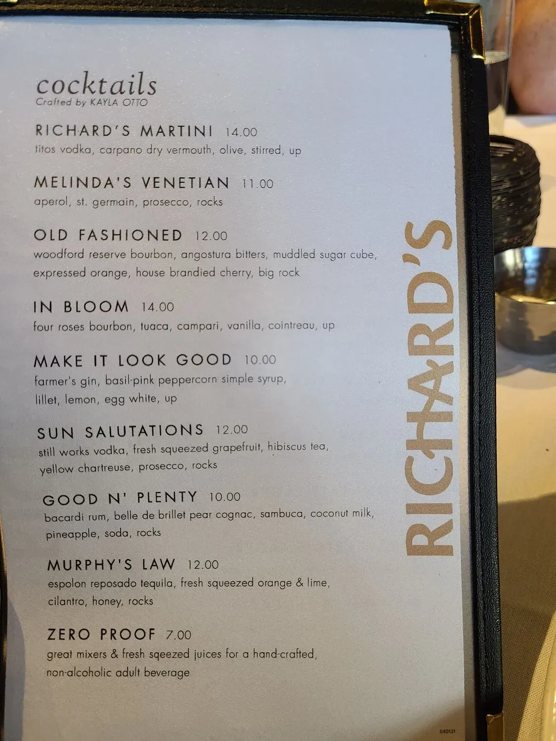 Menu 5