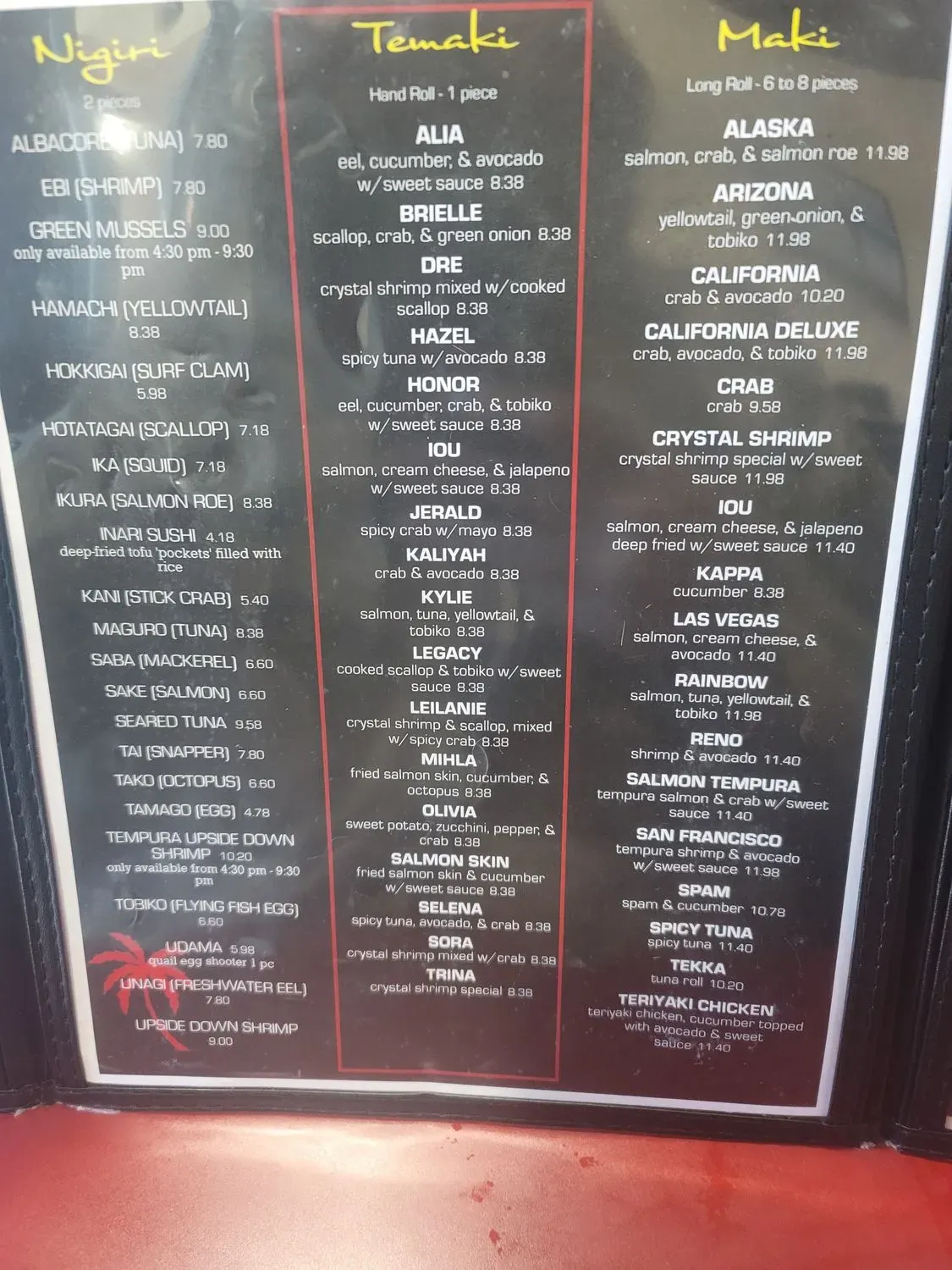 Menu 1