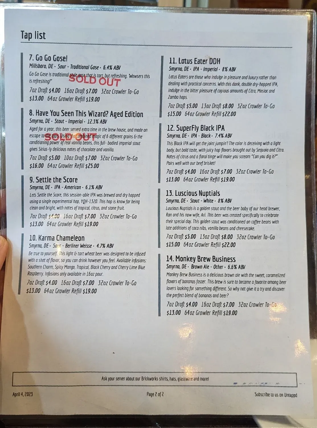 Menu 6