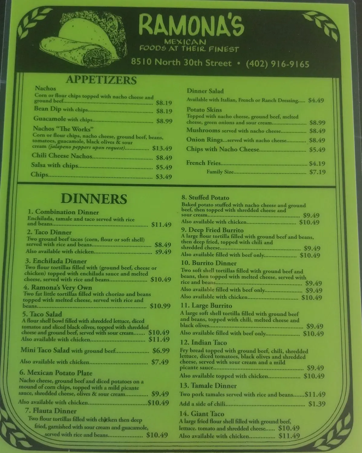 Menu 2