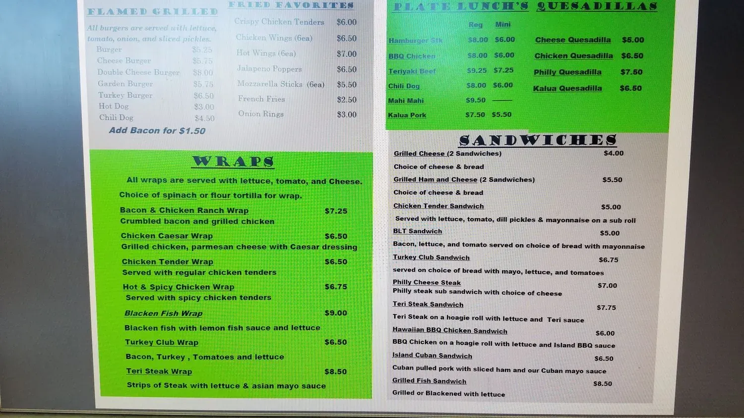 Menu 1