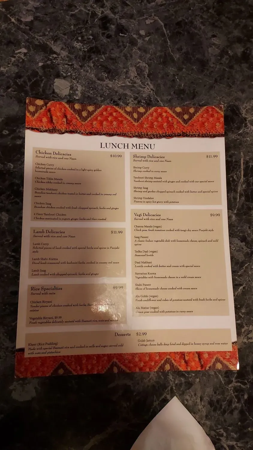 Menu 1