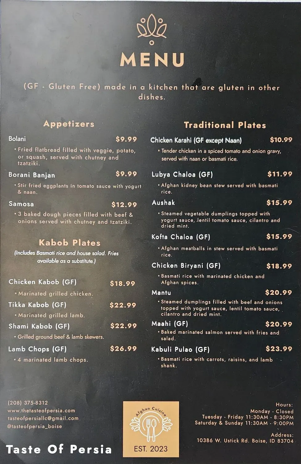 Menu 1