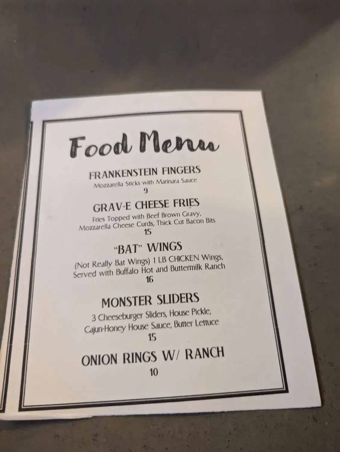 Menu 5