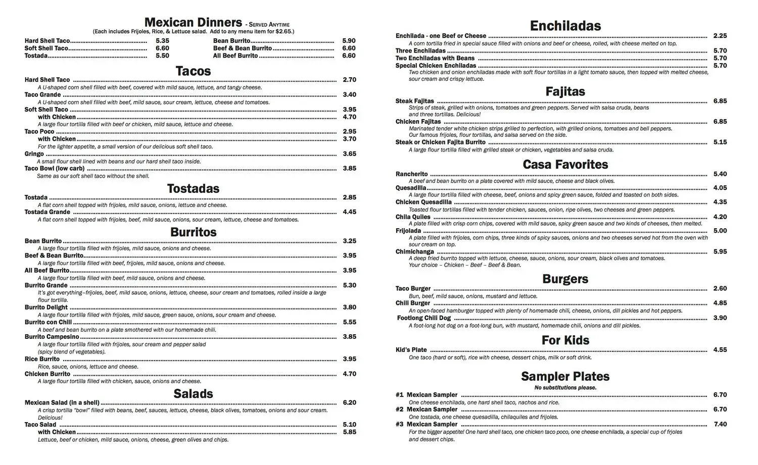 Menu 1