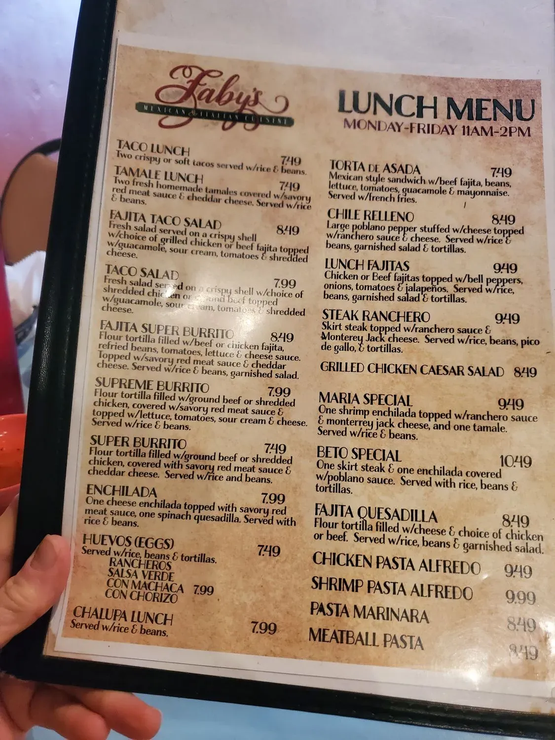 Menu 1