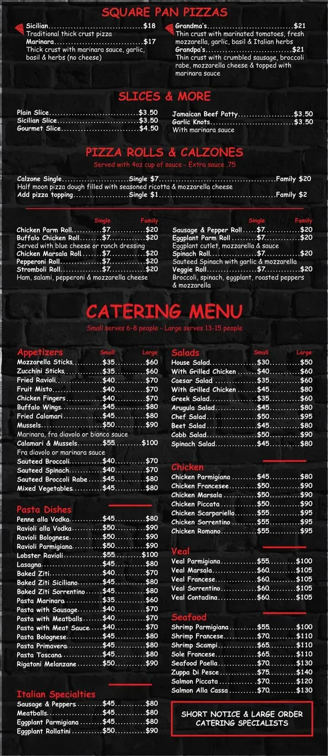 Slice of Stamford Menu - Updated October 2025