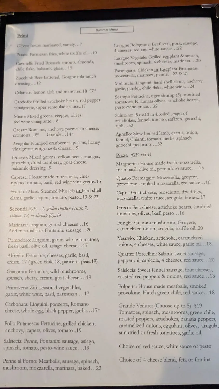 Menu 1