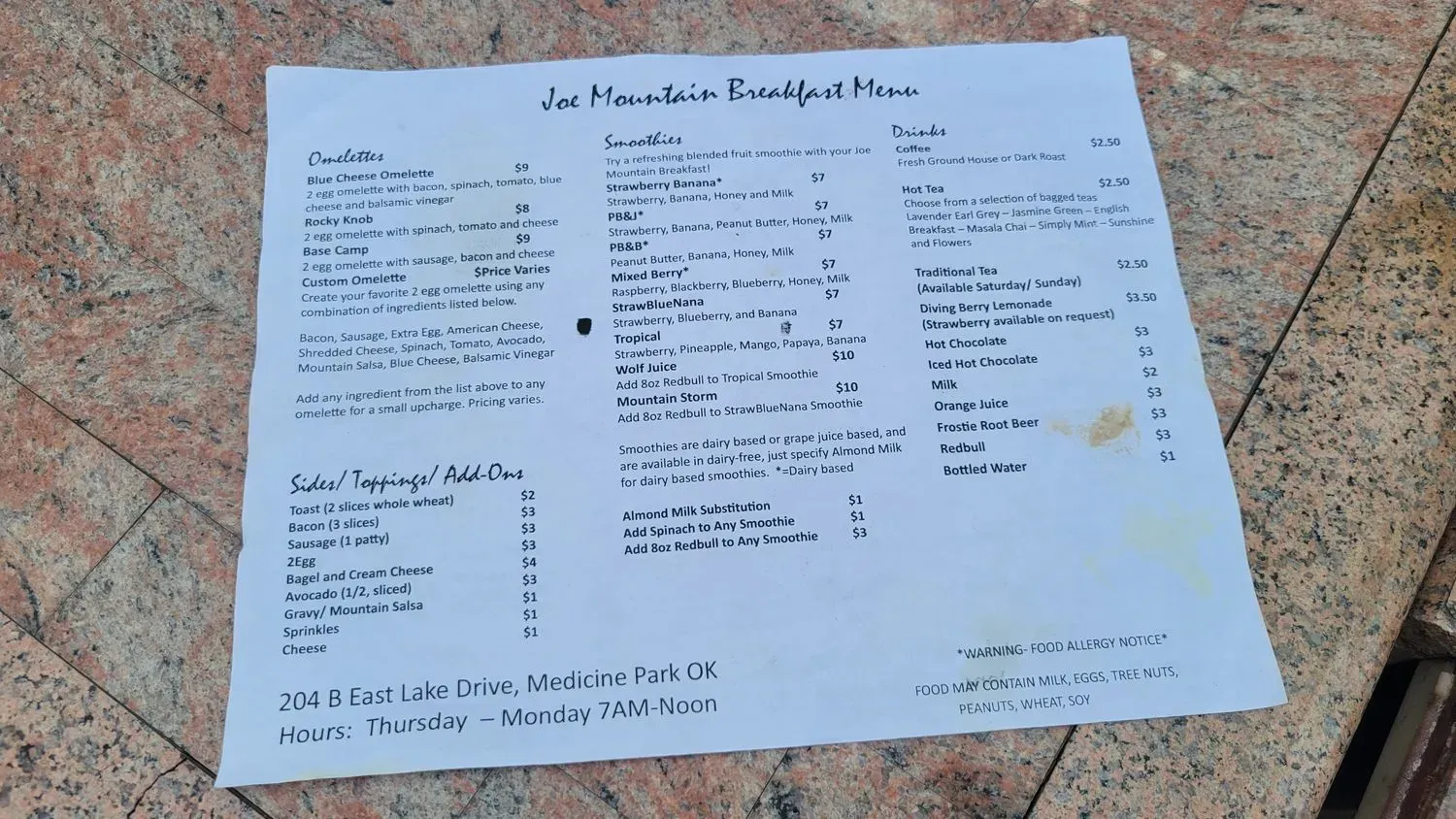 Menu 1