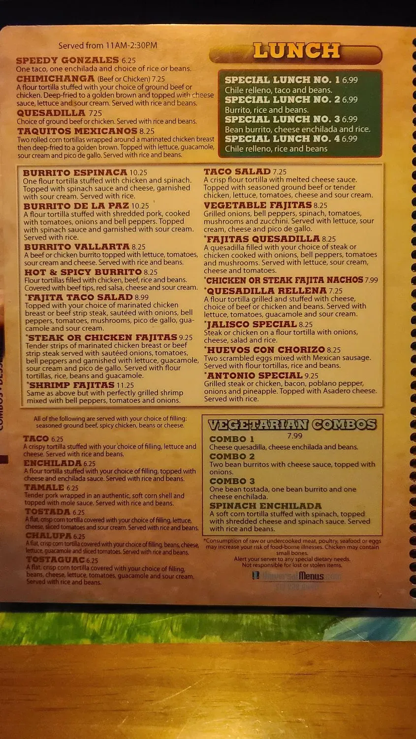 Menu 1