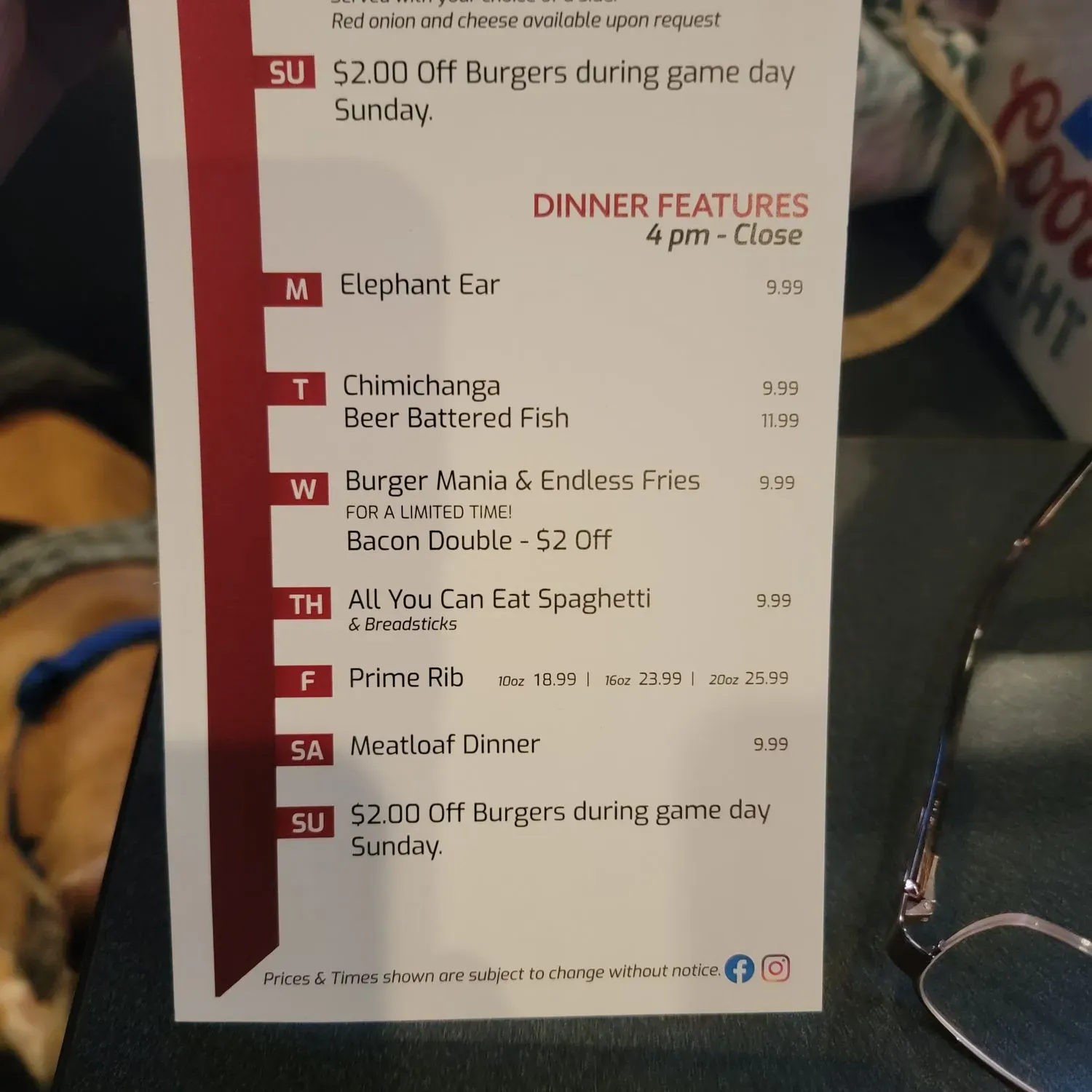 Menu 5