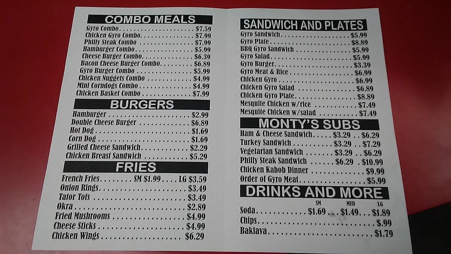 Menu 1