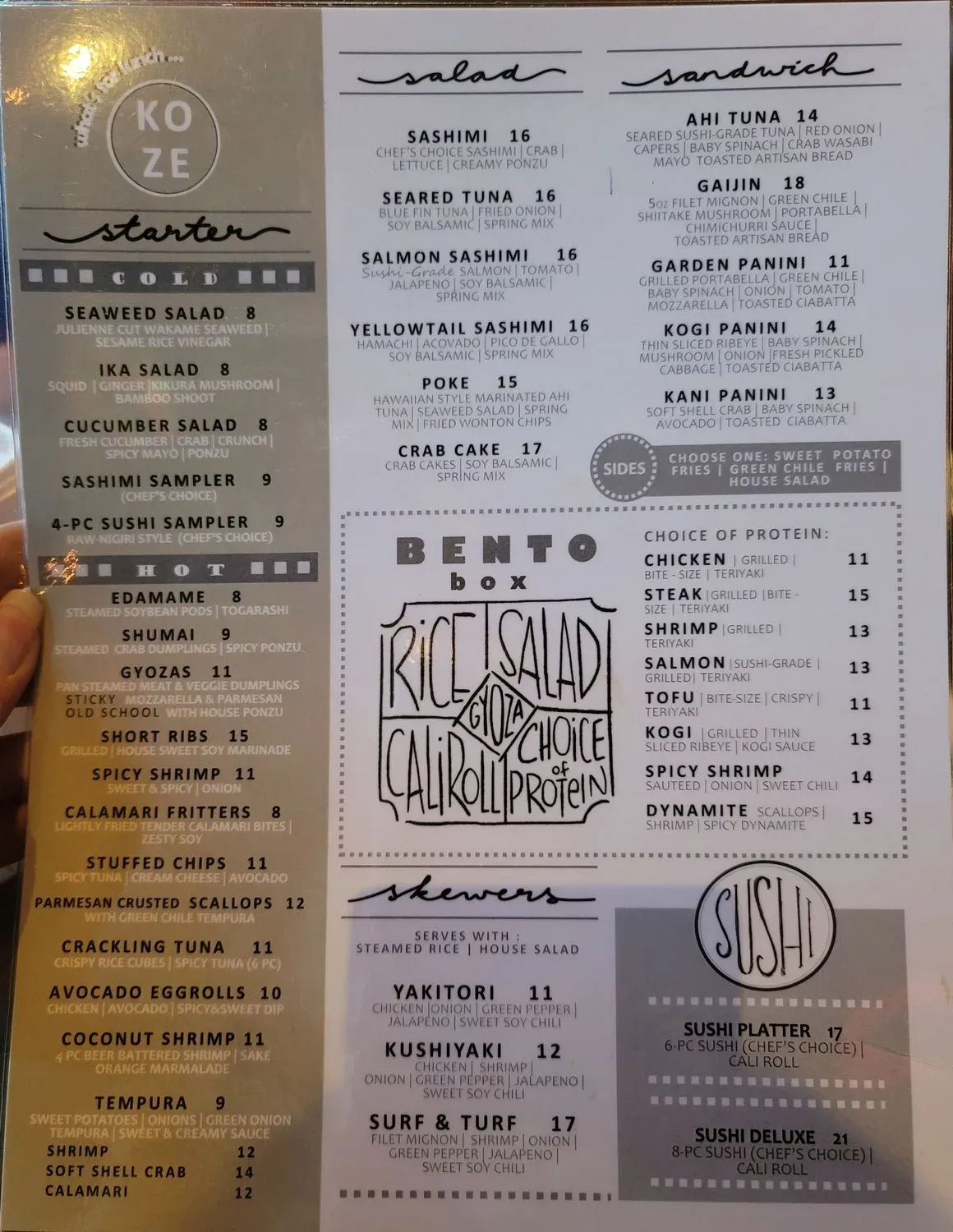 Menu 1