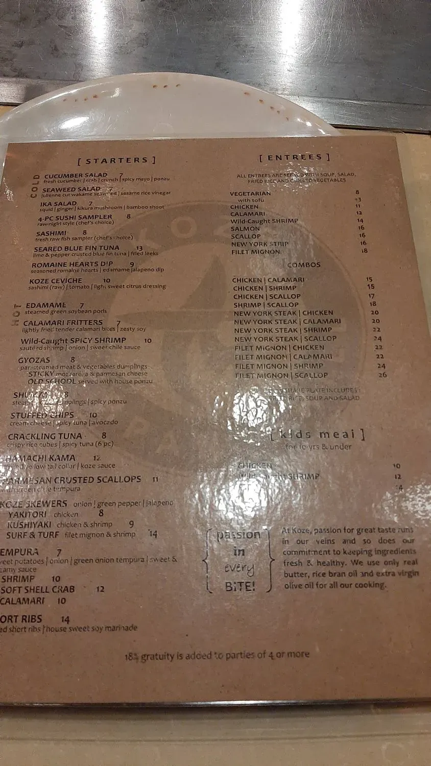 Menu 6