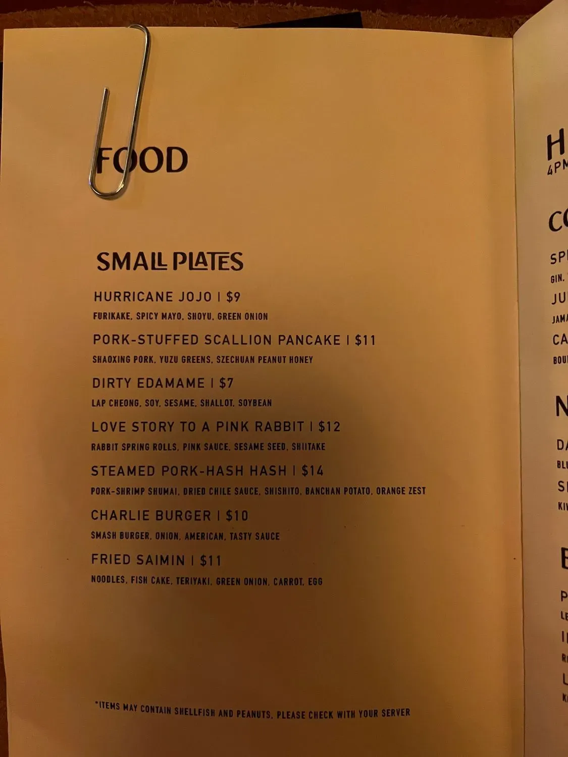 Menu 5