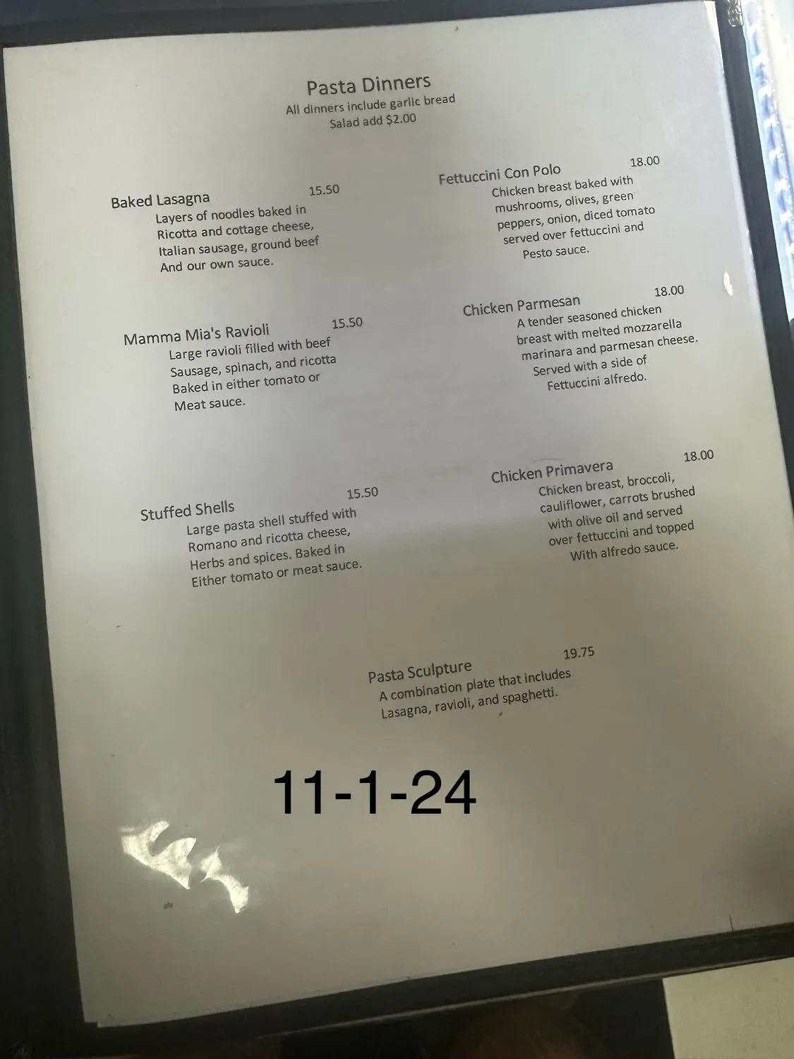 Menu 1