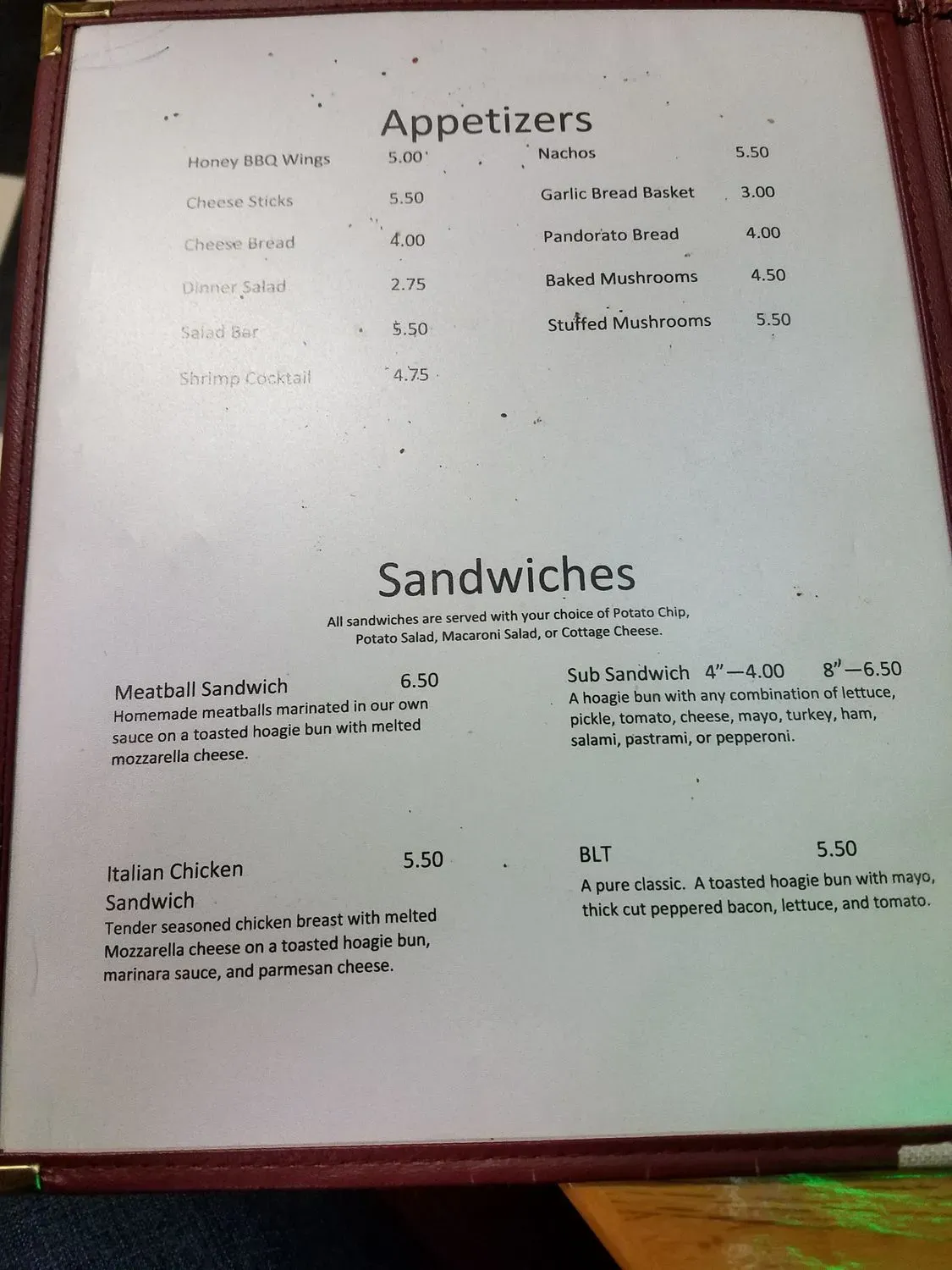 Menu 5